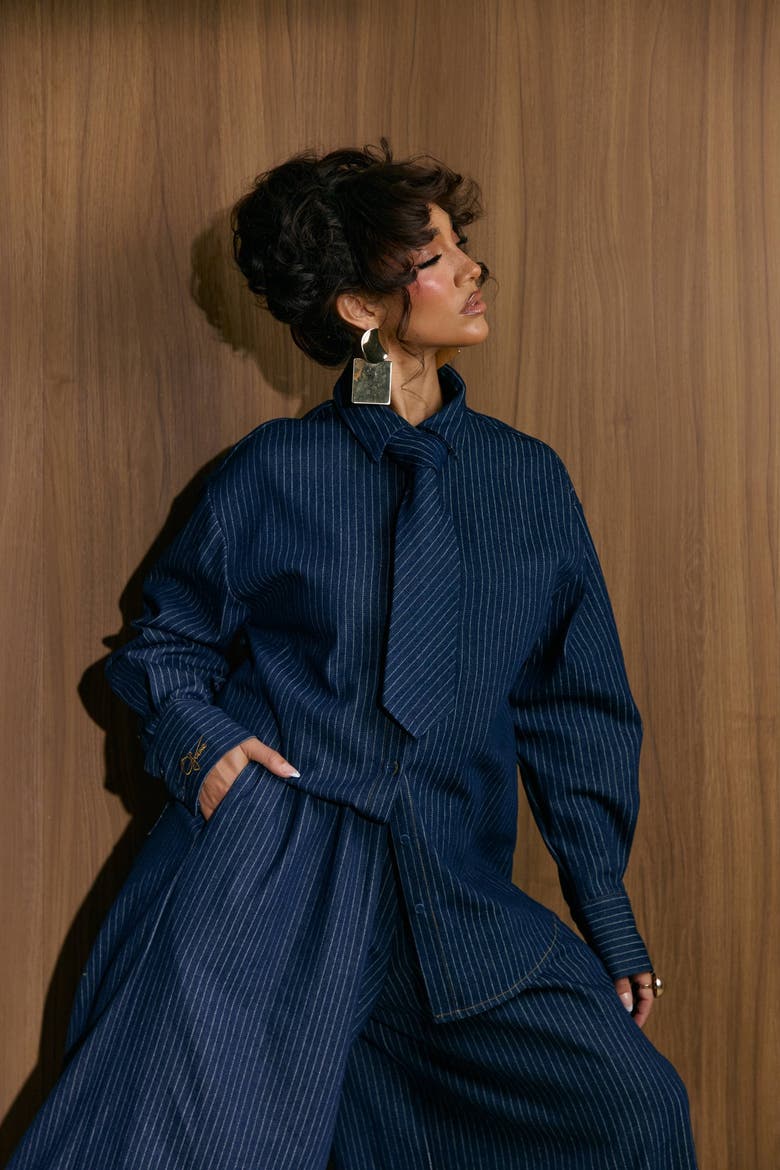 Rue Button Up Shirt, Alternate, color, Denim