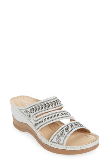 Extreme By Eddie Marc Embellished Wedge Sandal
