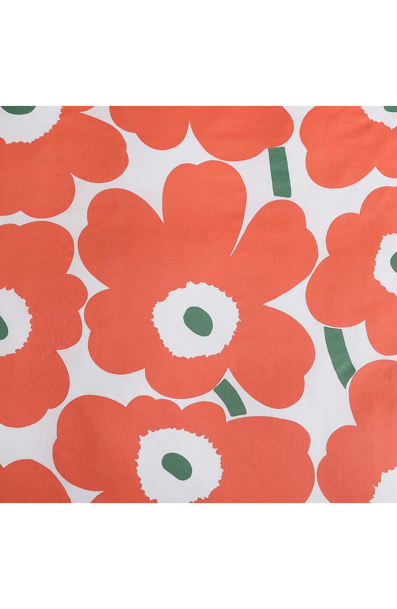 Marimekko Unikko Duvet Cover & Shams Set, Alternate, color, Open Bright Orange