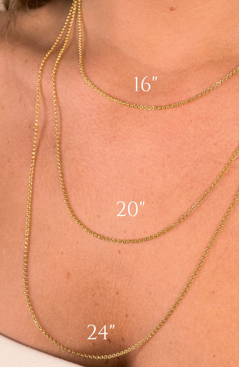 Sterling Forever 14K Gold Plated Sterling Silver Rolo Chain Necklace, Alternate, color,