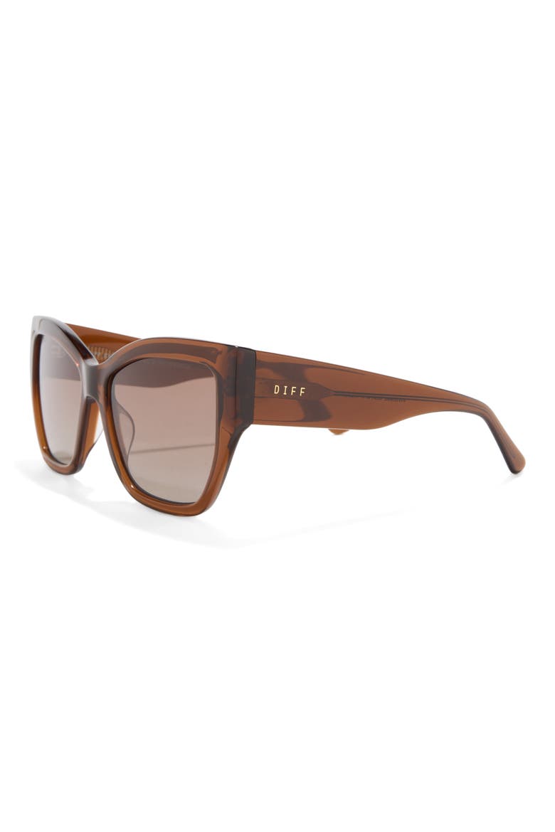 Vivienne 56mm Square Sunglasses, Alternate, color, WHISKEY BROWN