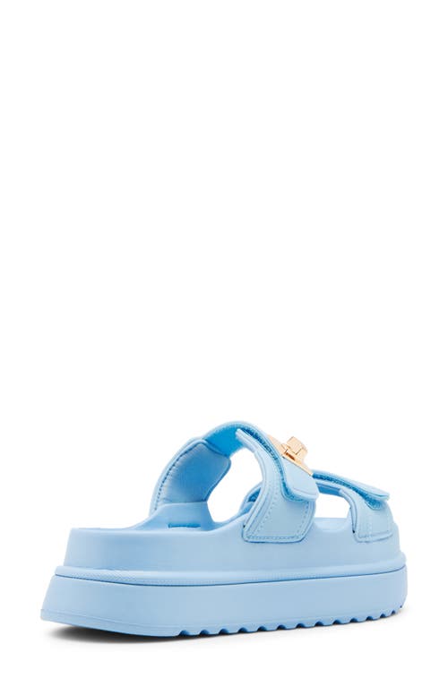 Steve Madden Bigschmona Platform Sandal In Blue