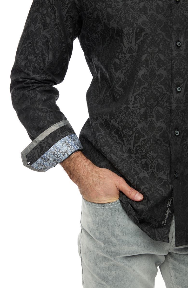 Robert Graham Highland Classic Fit Tapestry Print Cotton Button-Up Shirt, Alternate, color, 