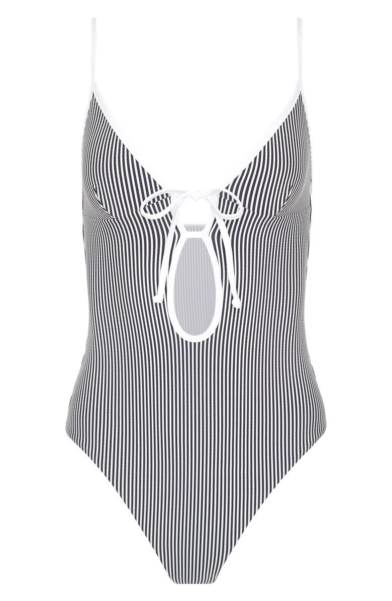 Onia Soleil One-Piece Swimsuit, Alternate, color, Noir Navy/ White