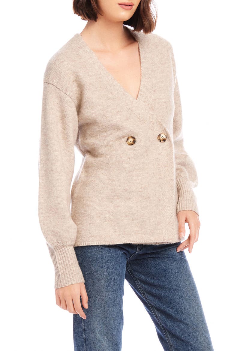 Lucy Double Breasted Cardigan, Alternate, color, EARTH