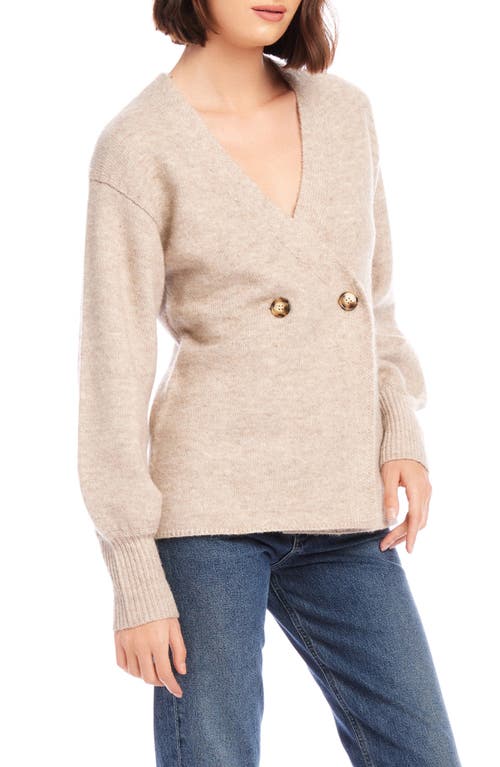 Shop Fifteen Twenty Lucy Double Breasted Cardigan In Earth