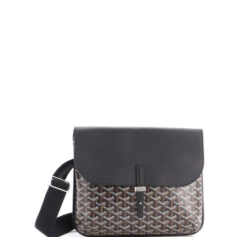Coursier Messenger Bag Coated Canvas and Leather