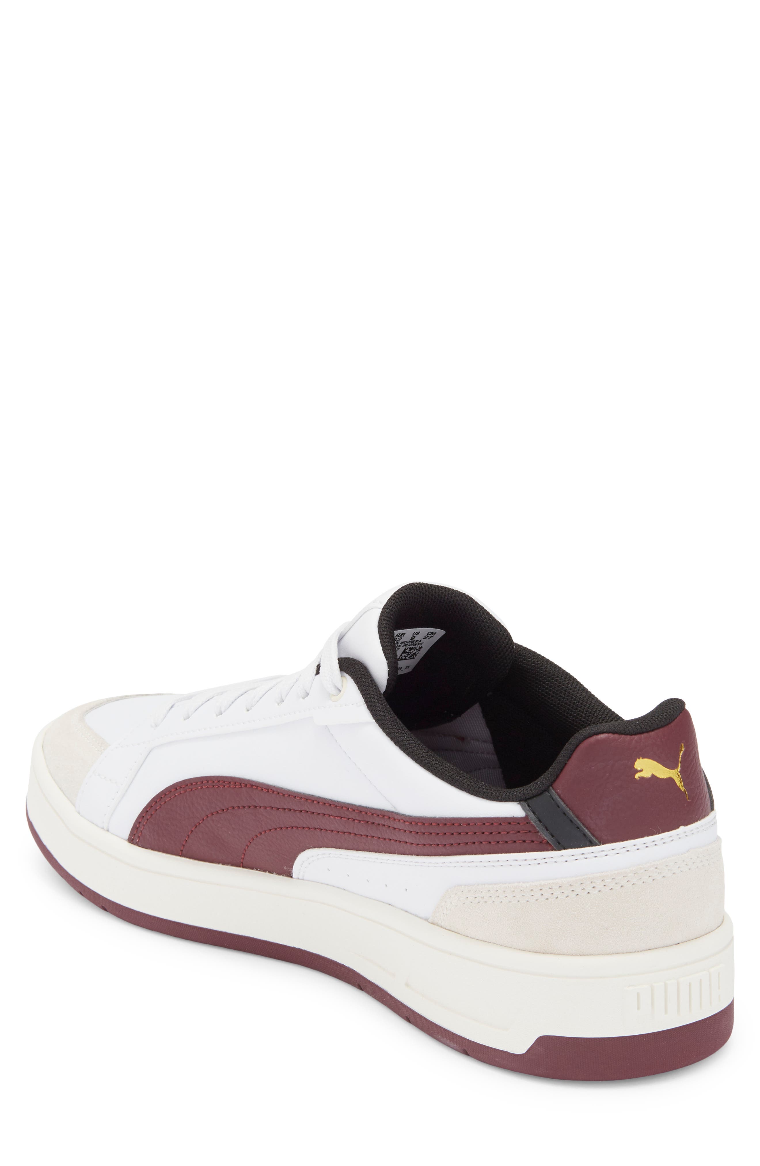 PUMA Court Classico Sport Sneaker, Alternate, color, Puma White/ Ruby Shimmer/ Gold