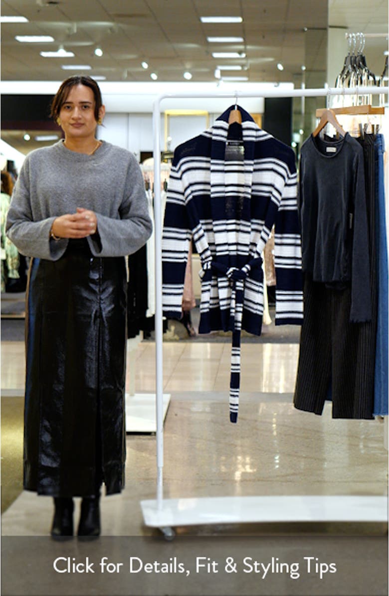 Stripe Belted Long Cardigan, sales video thumbnail