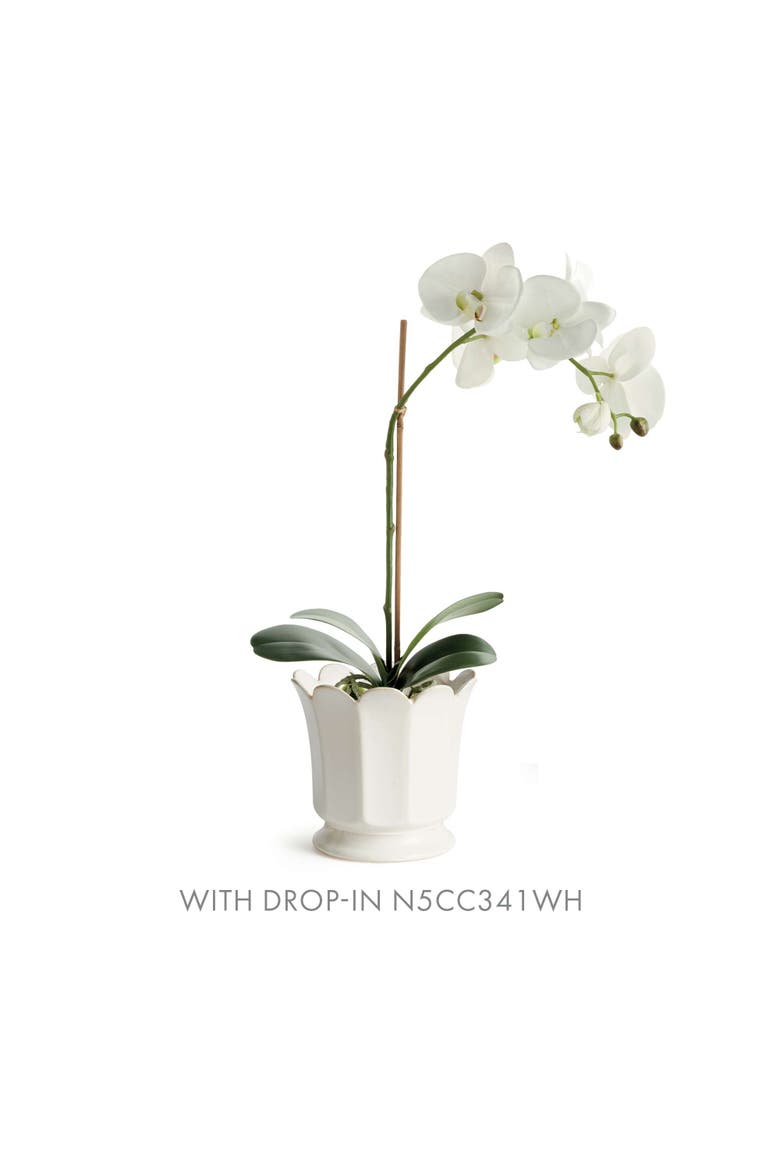 Maline Footed  Pot, Alternate, color, White