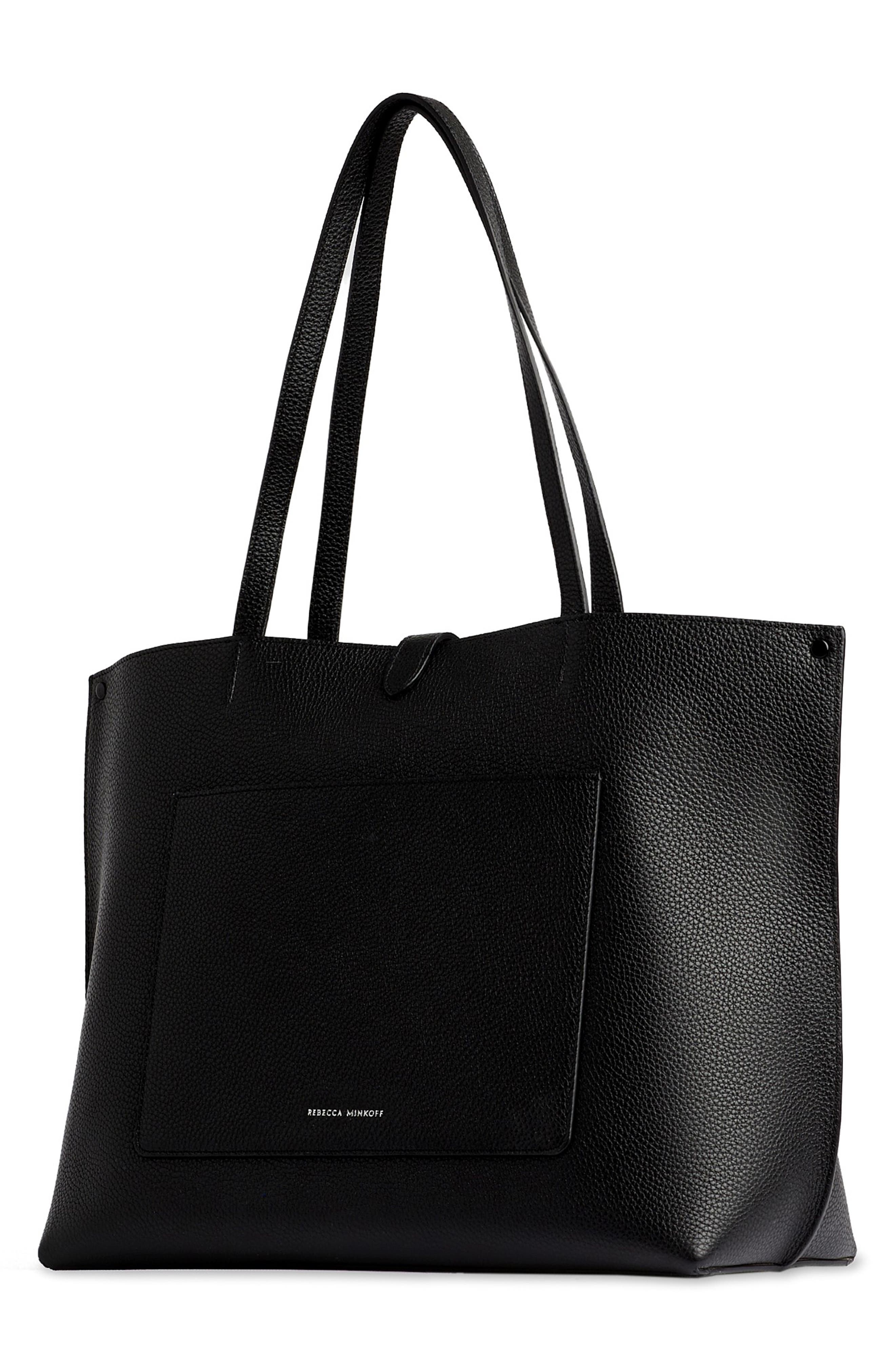 Rebecca Minkoff Megan Leather Tote, Alternate, color, Black