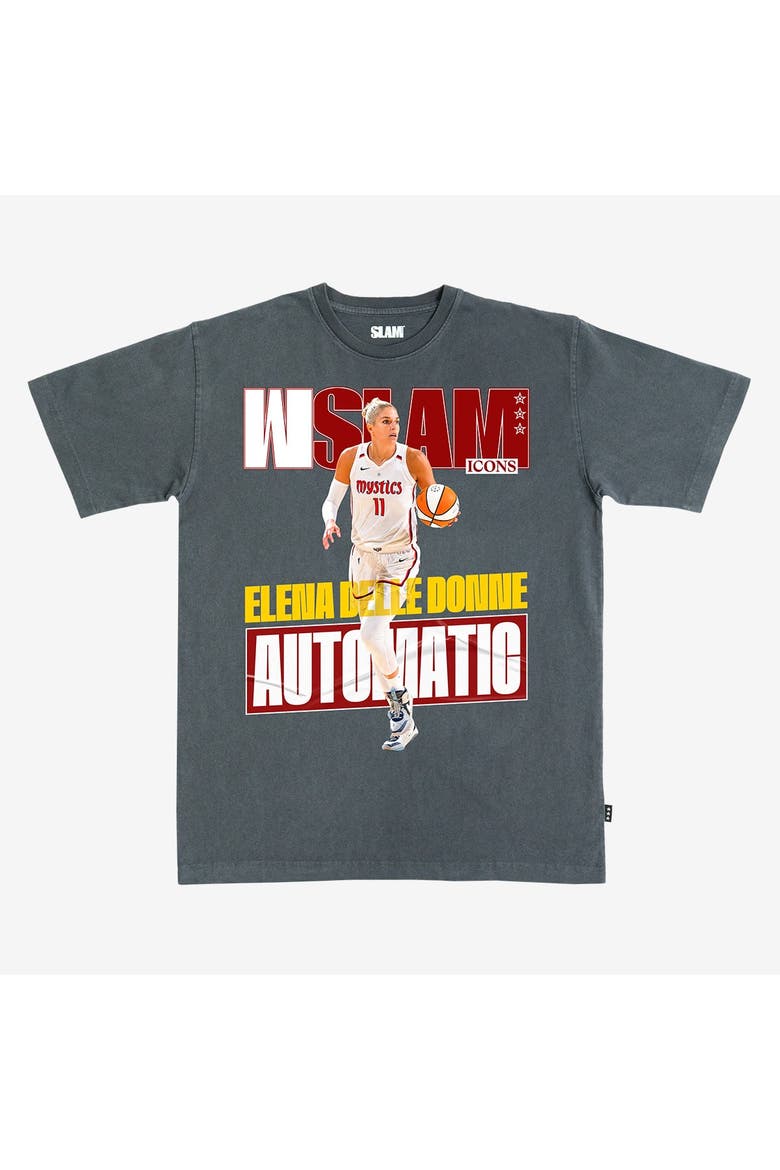 Unisex WSLAM Elena Delle Donne Charcoal Washington Mystics Cover T-Shirt - Court Origins, Main, color, Charcoal