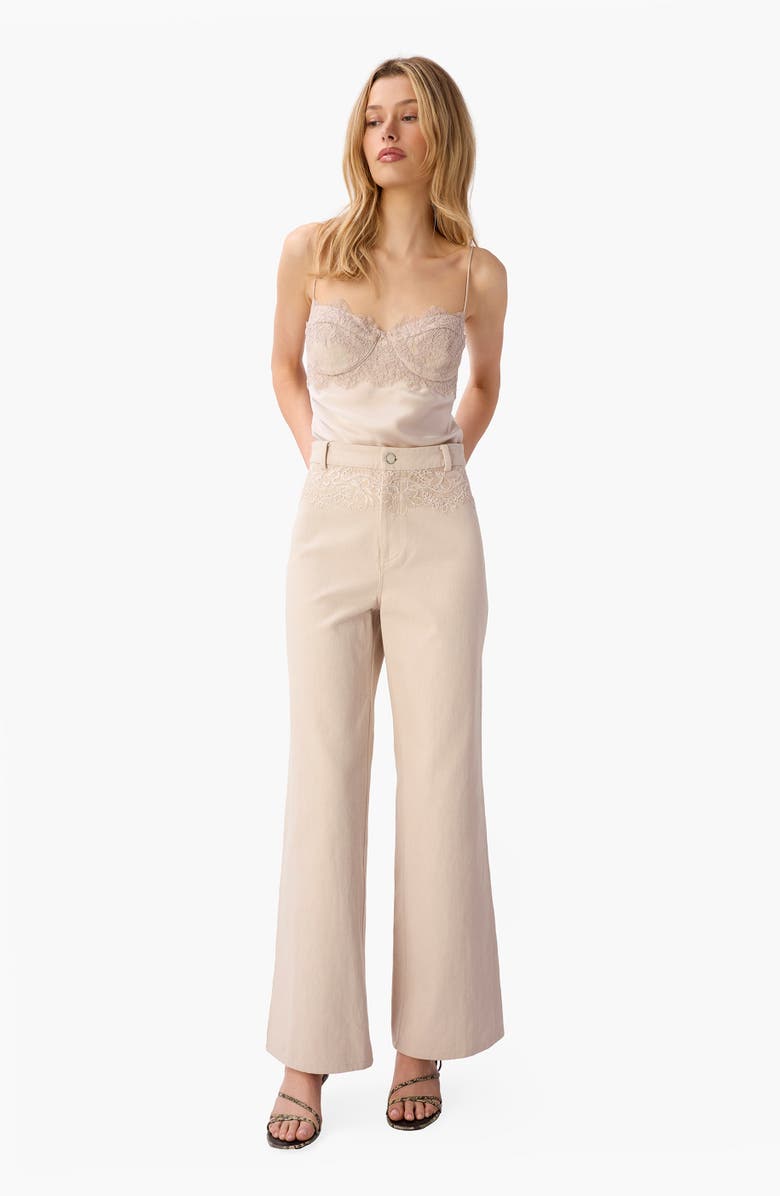 CAMI NYC Natali Bull Wide Leg Jeans, Alternate, color, Oat