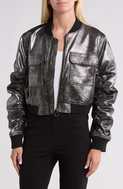 Glossy Bomber Jacket