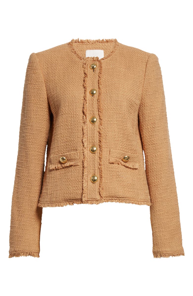 Cinq à Sept Christie Tweed Jacket, Alternate, color, Sahara