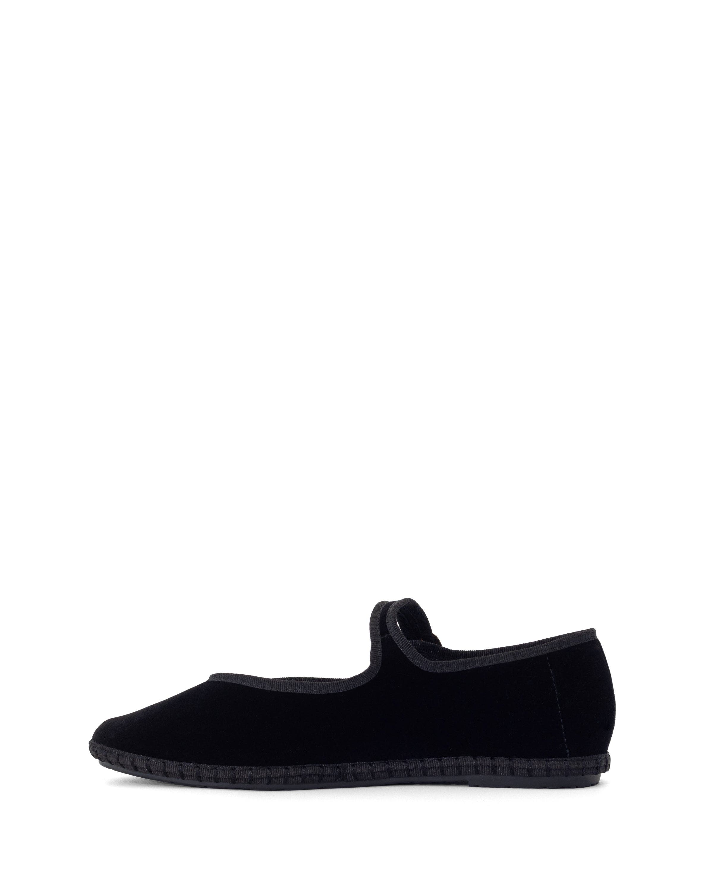 ALEGRIA Round Toe mary jane ballet flats, Alternate, color, Black Velvet