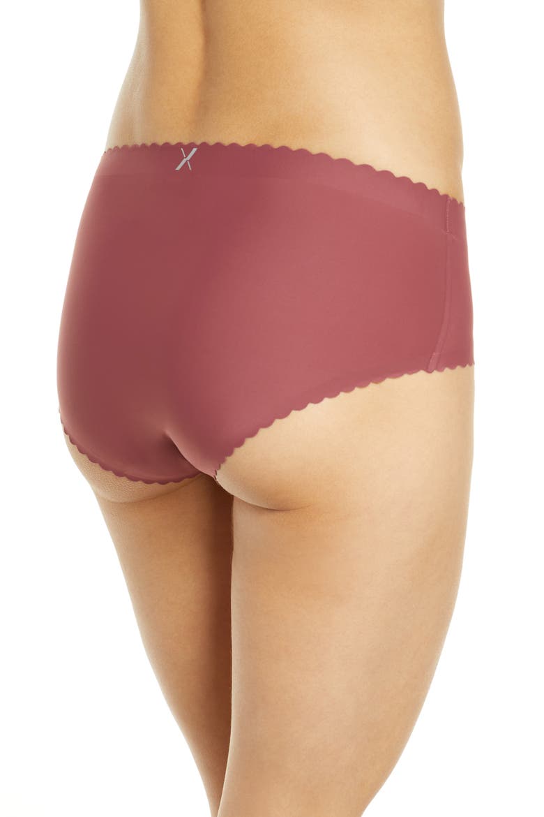 Essential Scallop Boyshorts, Alternate, color, WHISKEY ROSE