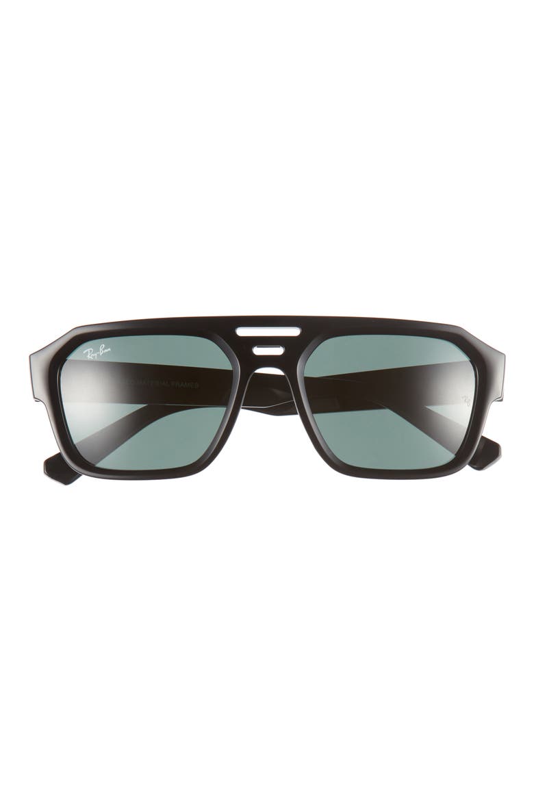 Corrigan Irregular 54mm Rectangular Sunglasses, Main, color, BLACK
