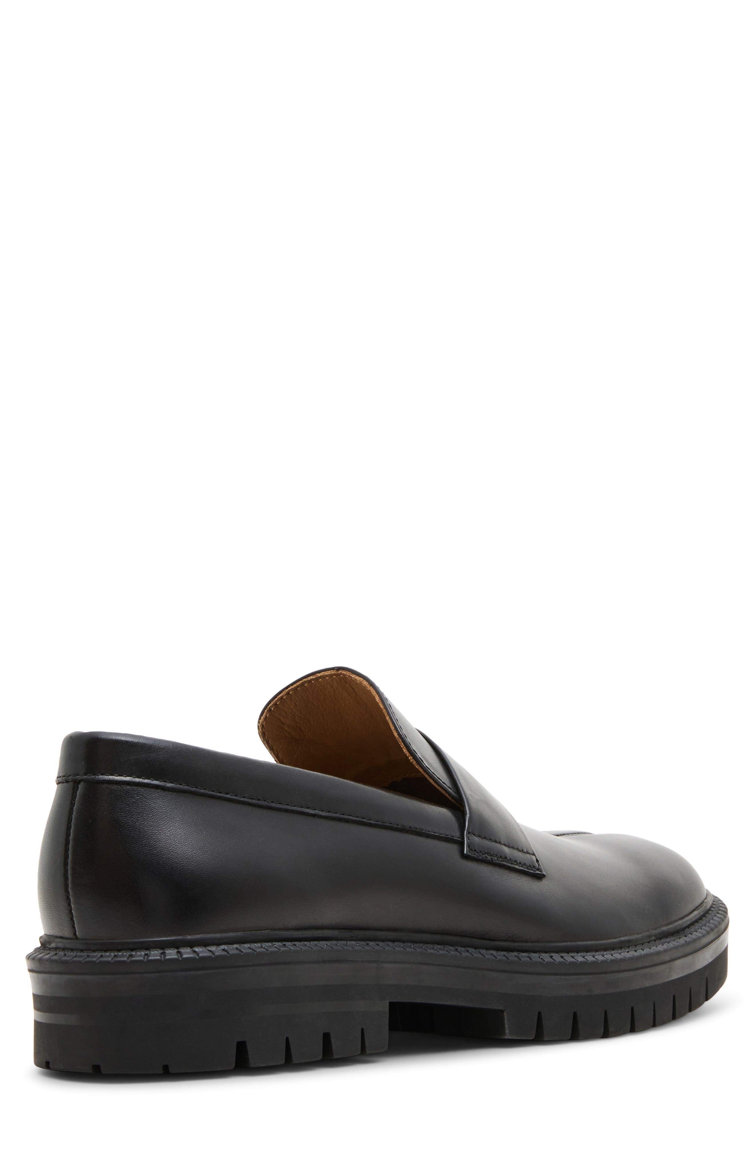 Snipe Leather Penny Loafer, Alternate, color, BLACK LEAT