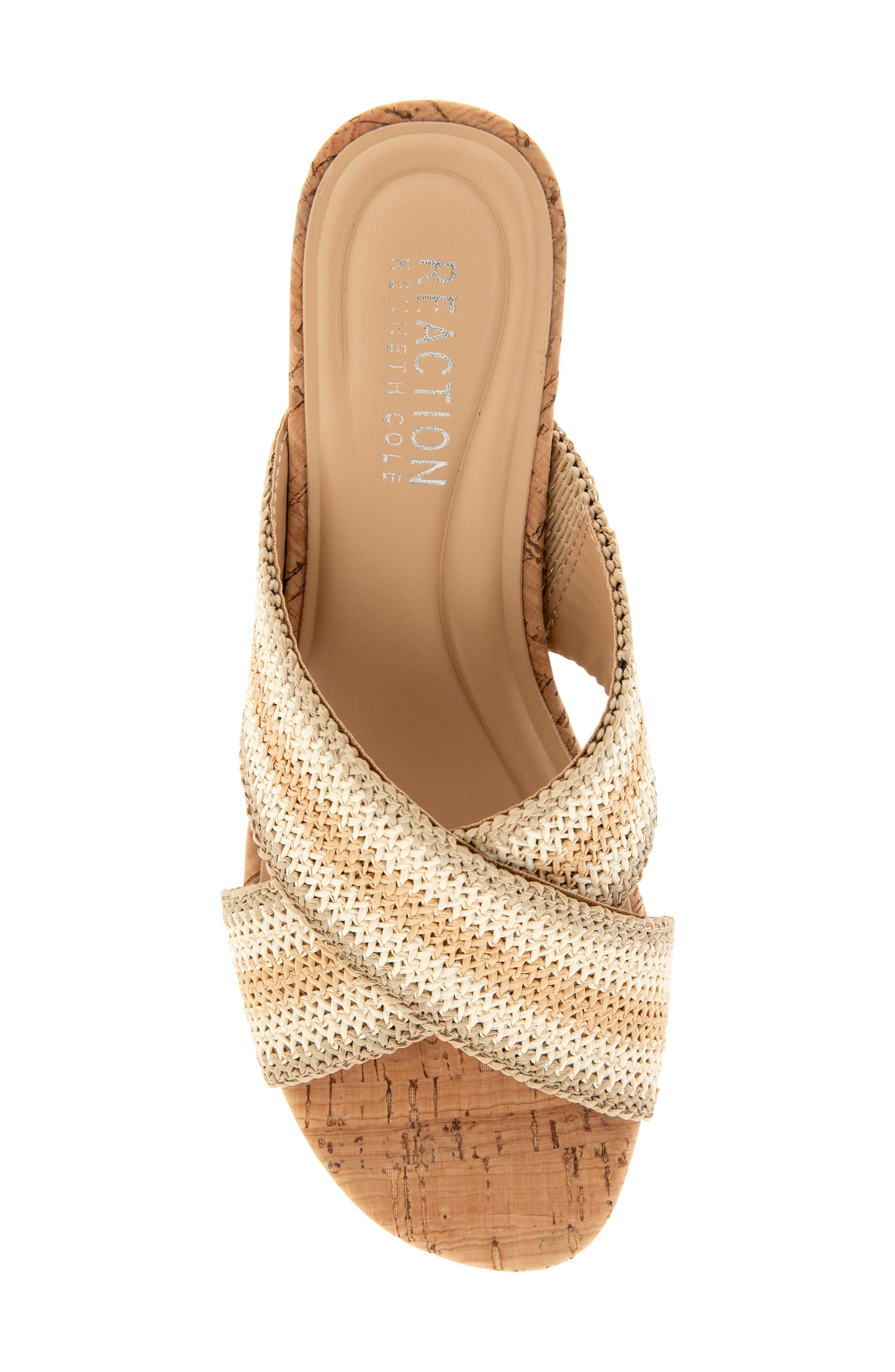 Reeva Slide Sandal, Alternate, color, NATURAL MULTI RAFFIA