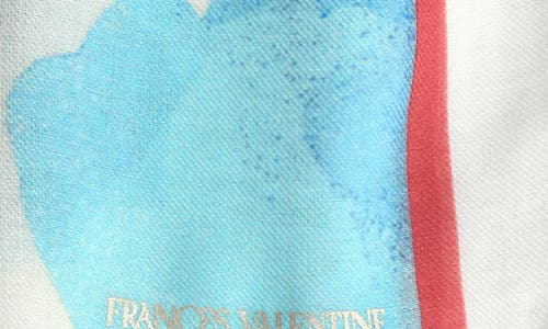 Frances Valentine Blush Tulip Oblong Scarf In Neutral