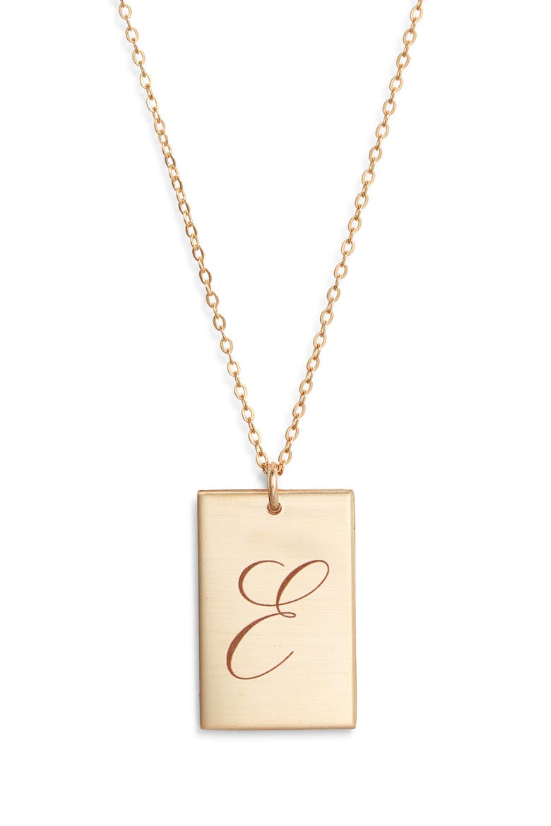 Stella Initial Pendant Necklace, Main, color, GOLD / E
