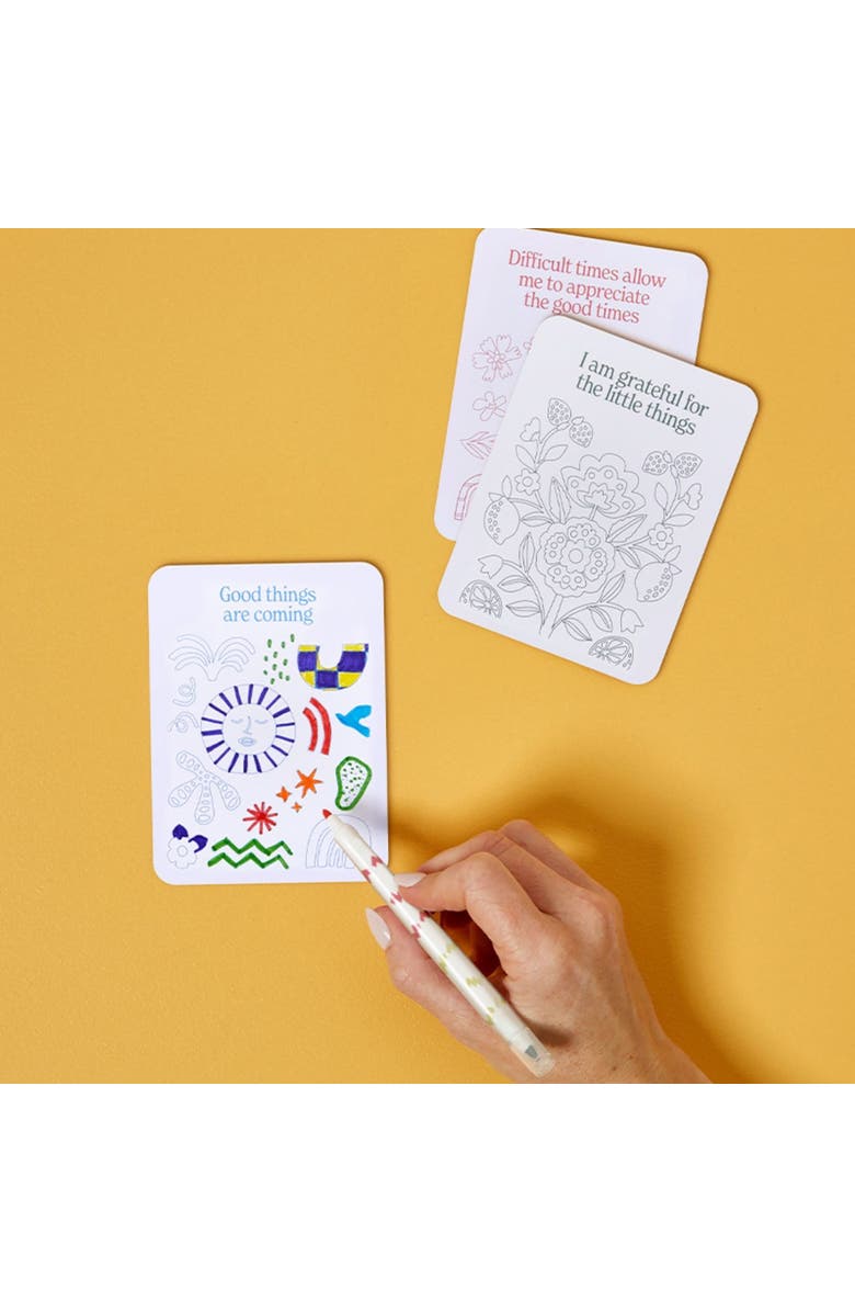 Journey of Something Color Your Own Affirmation Cards, Mindfulness Art Kit, Alternate, color, 