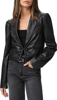 PAIGE Argentina Faux Leather Blazer