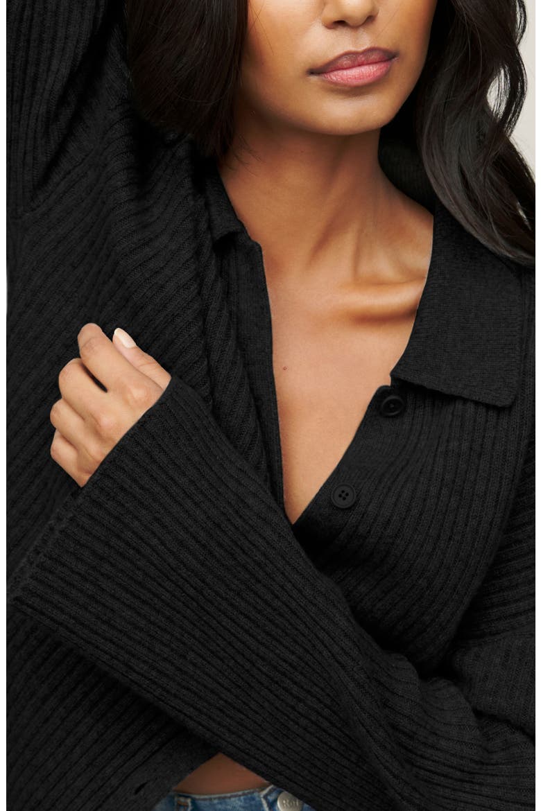 Fantino Recycled Cashmere Blend Cardigan, Alternate, color, BLACK
