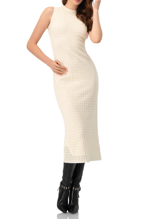 Ivonne Sleeveless Knit Long Dress In White