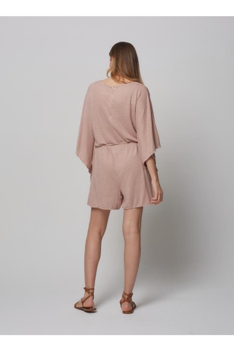 Linen Stretch Hand Dye Jumper, Alternate, color, ROSE THE