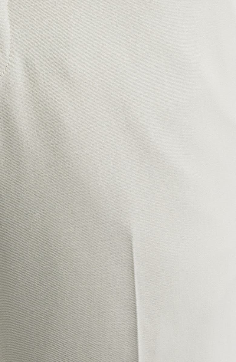 Berle Flat Front Worsted Wool Gabardine Pants, Alternate, color, Stone