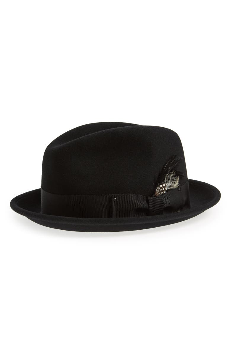 Bailey Tino Snap Brim Wool Fedora, Main, color, 
