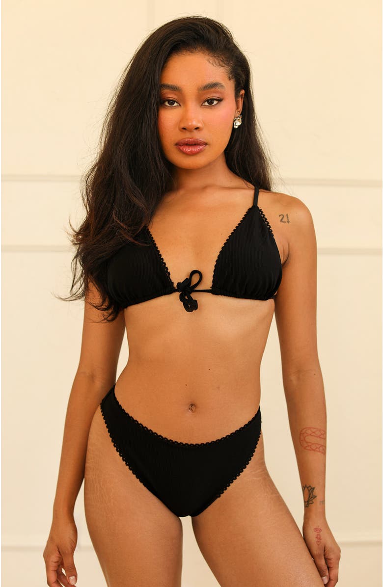 Dippin Daisys Cindy Bottom, Main, color, Black Rib