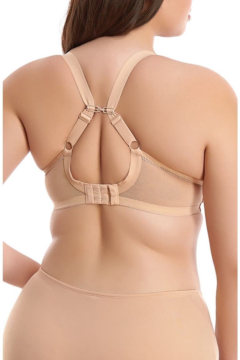 Bijou Full Figure Underwire Plunge Bra, Alternate, color, SAND