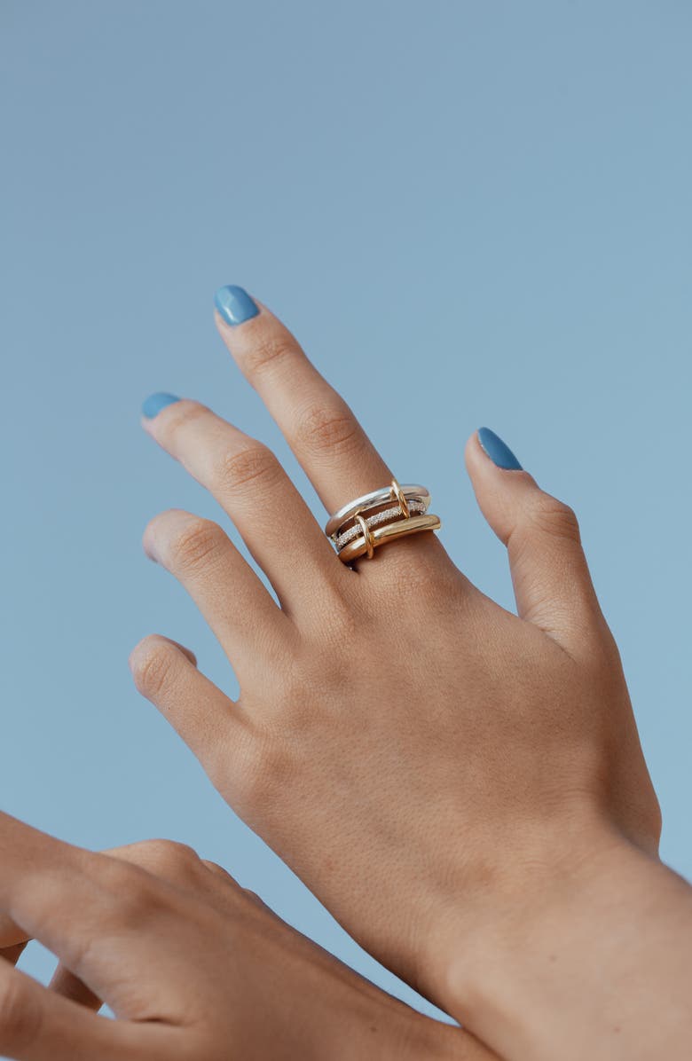 Spinelli Kilcollin Libra SP Linked Pavé Diamond Rings, Alternate, color, 