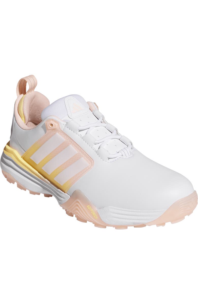 adidas Adipower 26 Spikeless Golf Shoe, Main, color, White/ Blush Pink