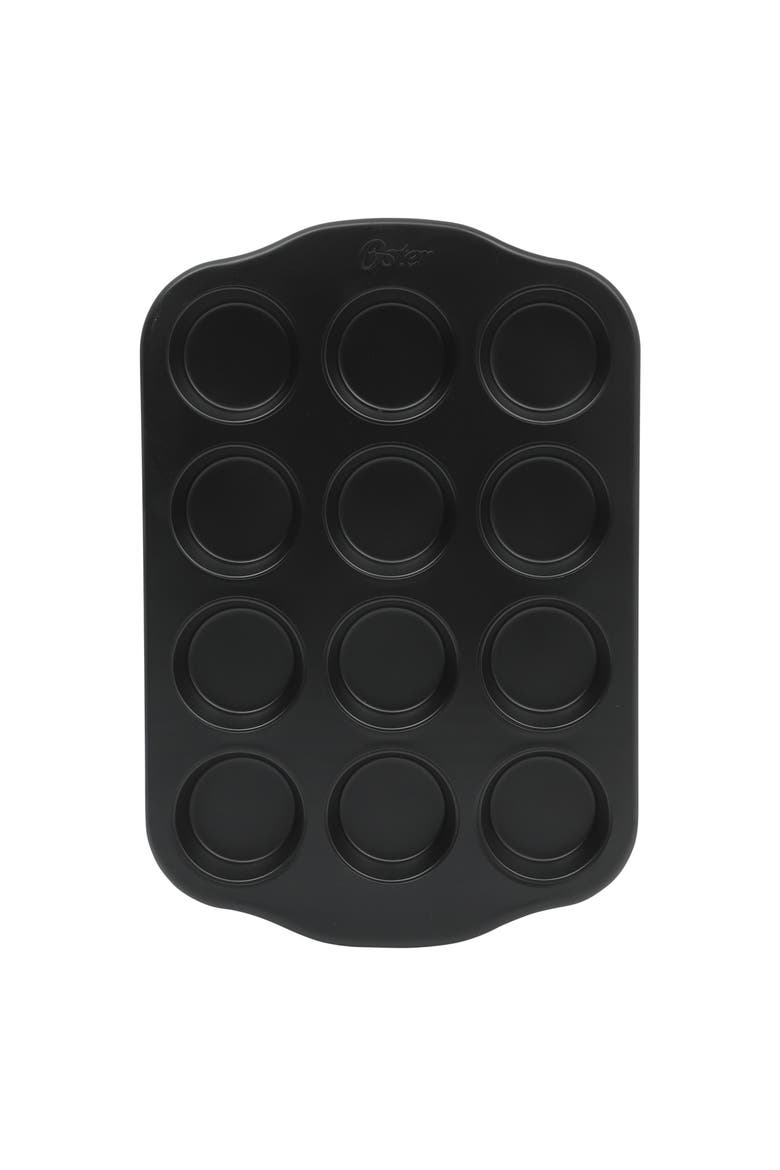 12-Cup Nonstick Carbon Steel Muffin Pan, Alternate, color, Black