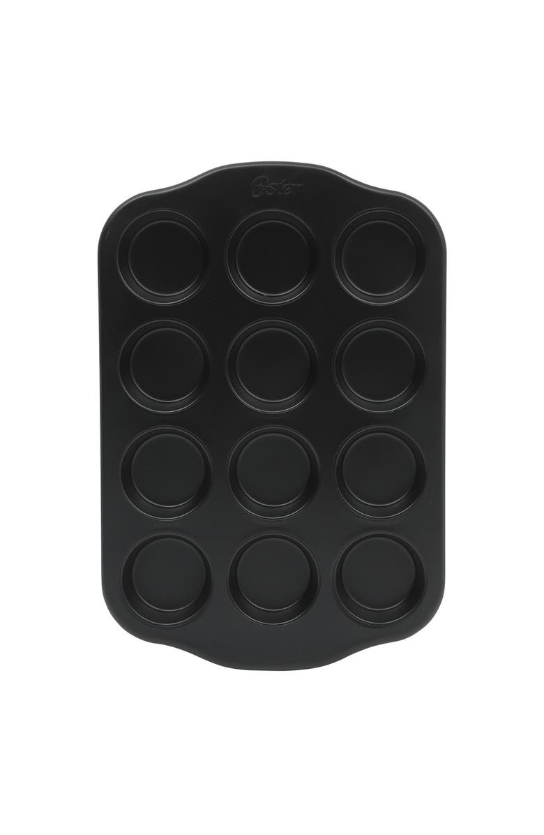 OSTER Teston Platinum Collection 12-Cup Nonstick Carbon Steel Muffin Pan, Alternate, color, Black