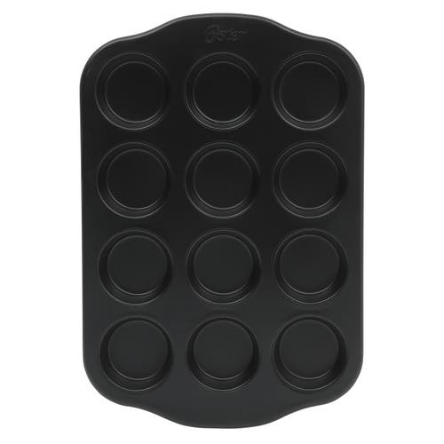 Oster Teston Platinum Collection 12-cup Nonstick Carbon Steel Muffin Pan In Black