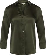 L'AGENCE Dani Silk Charmeuse Blouse