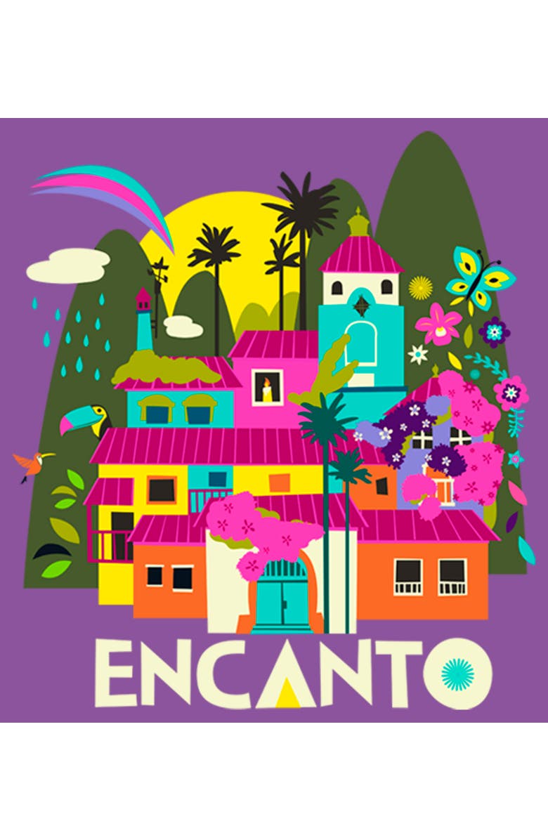 Encanto Girl's Encanto Casa Magic  Graphic T-Shirt, Alternate, color, Purple Berry