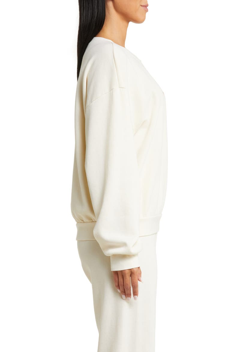 Bolt Heart Cotton Blend Sweatshirt, Alternate, color, VINTAGE WHITE
