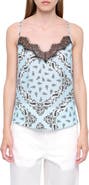 Zadig & Voltaire Cespa Bandana Print Lace Trim Camisole