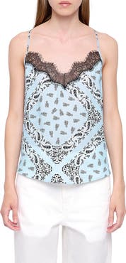 Zadig & Voltaire Cespa Bandana Print Lace Trim Camisole