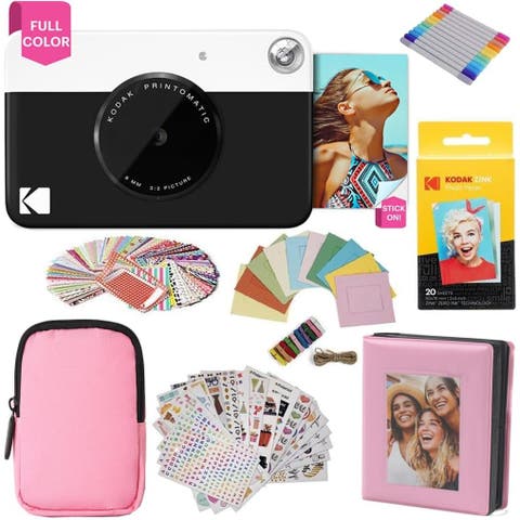 Printomatic Camera w/ Pink Case Bundle