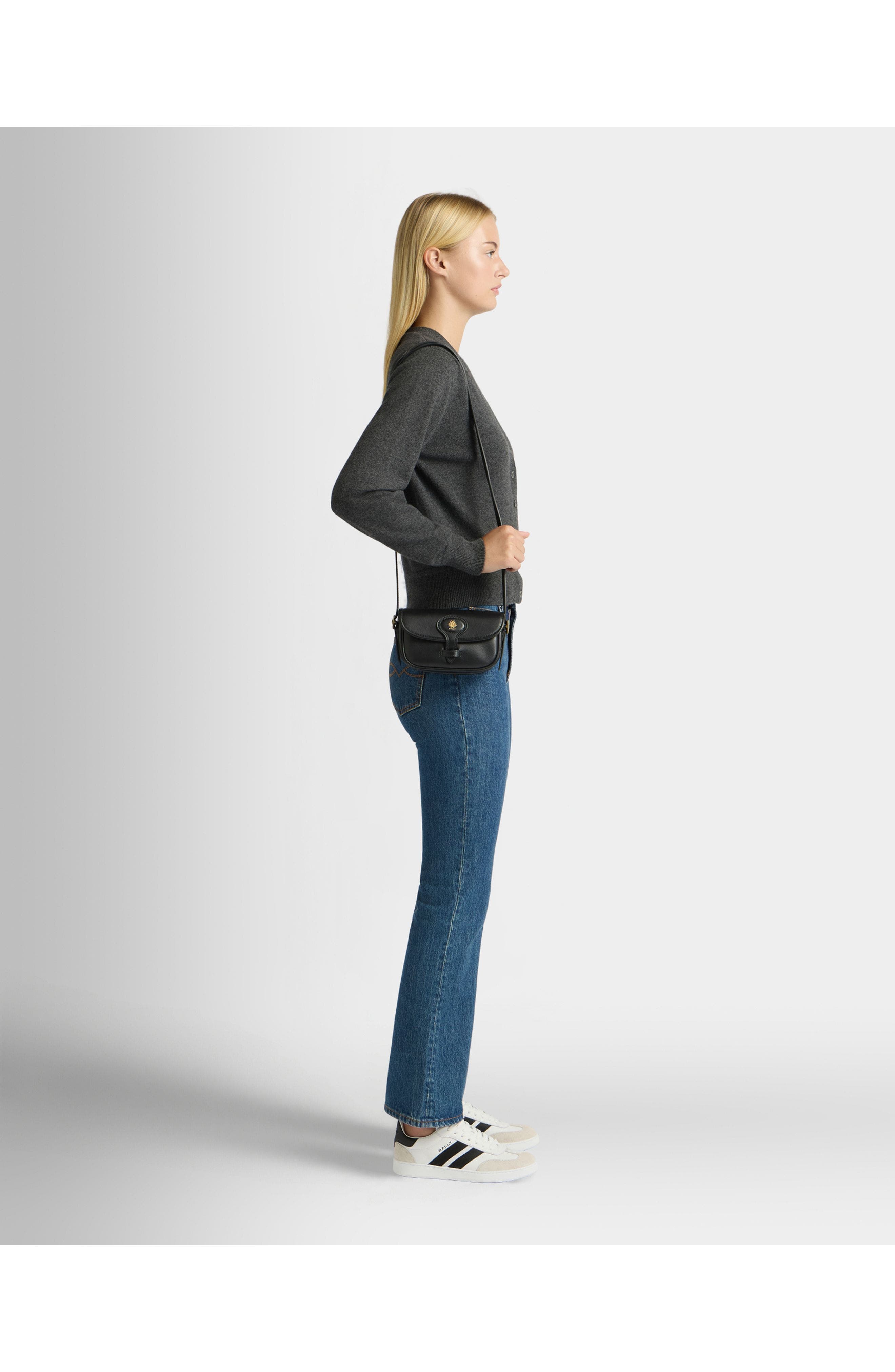 Bally Beckett Minibag in Calf Leather, Alternate, color, Black