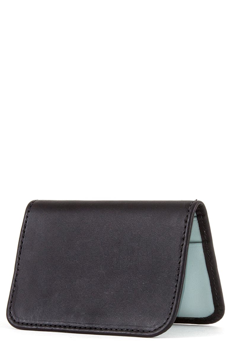 Clare V. Bifold Leather Card Case, Main, color, 