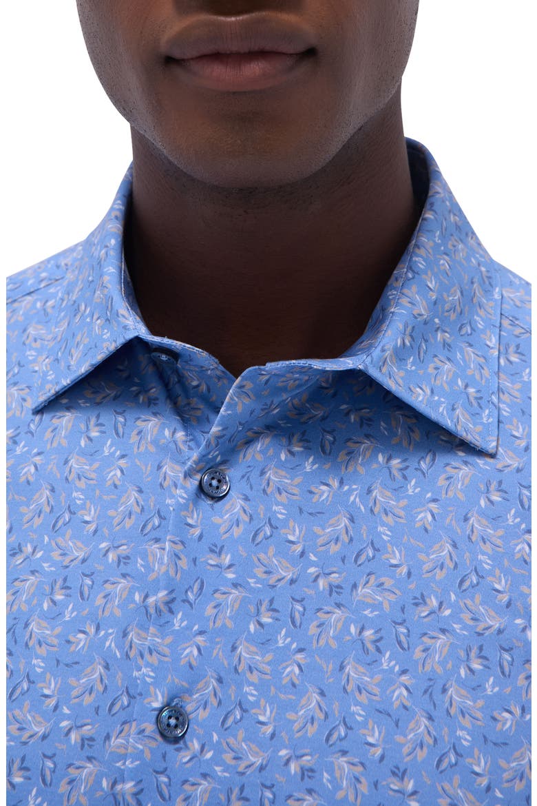 Milo OoohCotton® Print Short Sleeve Button-Up Shirt, Alternate, color, AIR BLUE