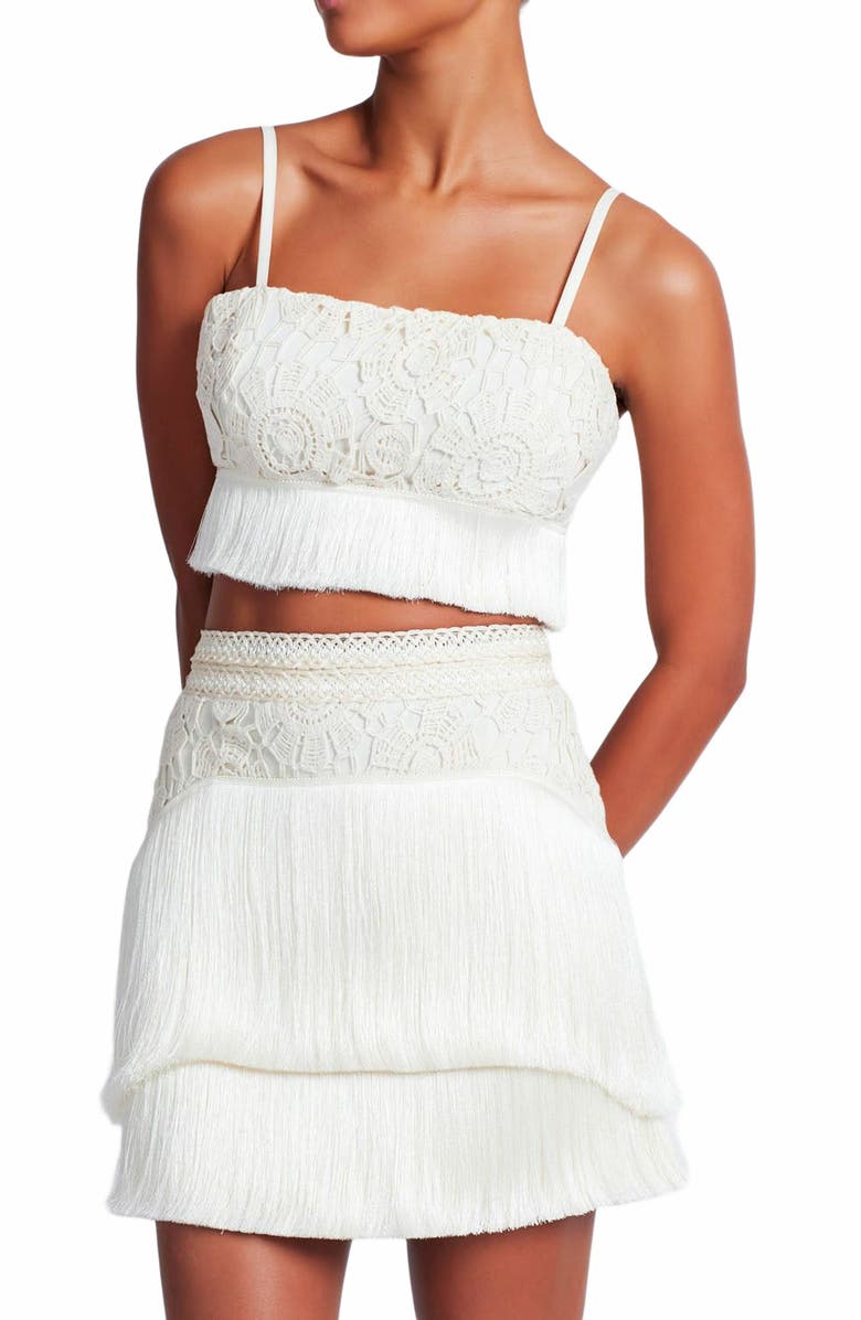 PatBO Crochet Fringe Cropped Top, Alternate, color, 